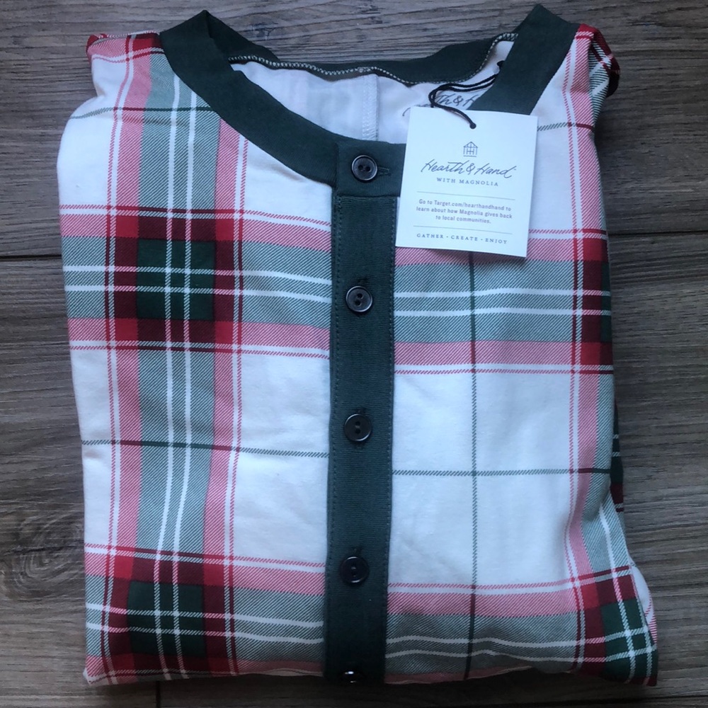 Hearth & Hand Magnolia LAST ONE Holiday Plaid (Union) Pajamas Adult Large NWT - Picture 2 of 6